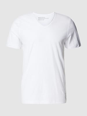 Regular Fit T-Shirt aus Baumwolle mit V-Ausschnitt Shop The Look MANNEQUINE