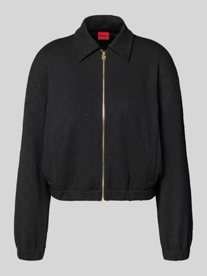 Regular Fit Sweatjacke mit Allover-Muster Modell 'DAYANE' Shop The Look MANNEQUINE