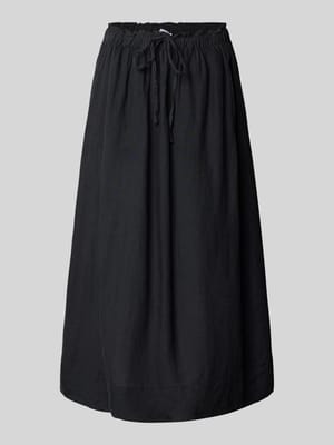 Ausgestellter Midi-Rock aus reinem Leinen Modell 'INNA' Shop The Look MANNEQUINE