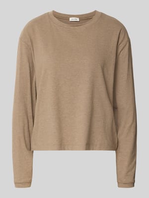 Shirt met lange mouwen en ronde hals, model 'YPAWOOD' Shop The Look MANNEQUINE