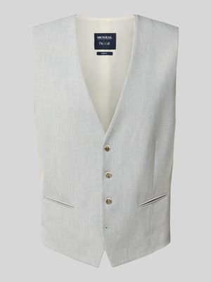 Slim fit gilet met all-over motief Shop The Look MANNEQUINE