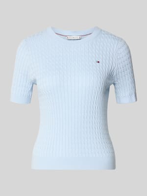 T-shirt krój slim fit z czystej bawełny Shop The Look MANNEQUINE