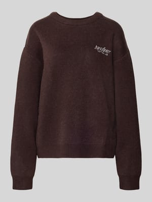 Sweter z dzianiny o kroju oversized z motywem na plecach, model „Wine & Vibe” Shop The Look MANNEQUINE