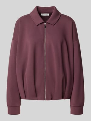 Sweatjacke mit Umlegekragen Shop The Look MANNEQUINE