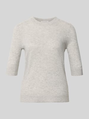 Sweter z dzianiny z rękaw o dł. 1/2 i okrągły dekolt Shop The Look MANNEQUINE