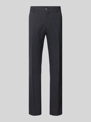 Spodnie garniturowe o kroju slim fit z domieszką wełny i lnu model 'OASIS' Shop The Look MANNEQUINE