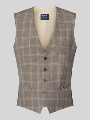 Kamizelka o kroju slim fit z lamowanymi kieszeniami Shop The Look MANNEQUINE
