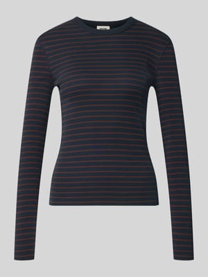 Slim Fit Longsleeve aus reiner Baumwolle Modell 'NURIT' Shop The Look MANNEQUINE