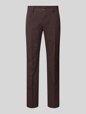 Slim fit pantalon met persplooien, model 'LIAM' Shop The Look MANNEQUINE