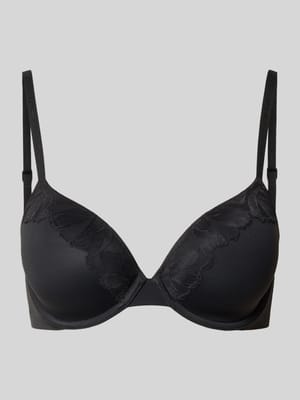 Biustonosz o kroju regular fit z obszyciem koronką model ‘Cove’ Shop The Look MANNEQUINE