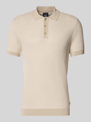 slim fit poloshirt met structuurpatroon model 'Brianoro' Shop The Look MANNEQUINE