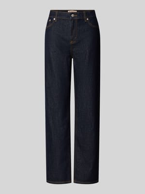 straight fit jeans met donkere rinse-wassing Shop The Look MANNEQUINE