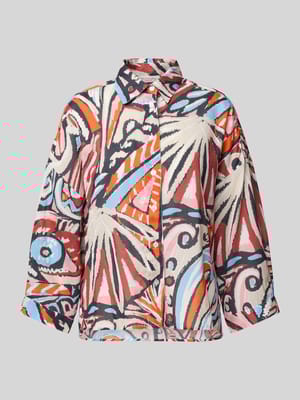 Relaxed fit overhemdblouse met 3/4-mouwen Shop The Look MANNEQUINE