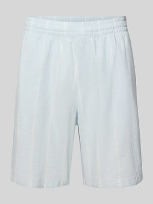 Leinenshorts mit Logo-Stitching Shop The Look MANNEQUINE
