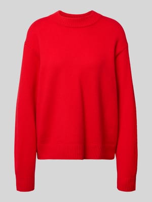 Loose Fit Strickpullover aus Wolle Shop The Look MANNEQUINE