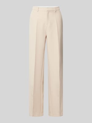 Straight leg pantalon met persplooien, model 'Alice' Shop The Look MANNEQUINE