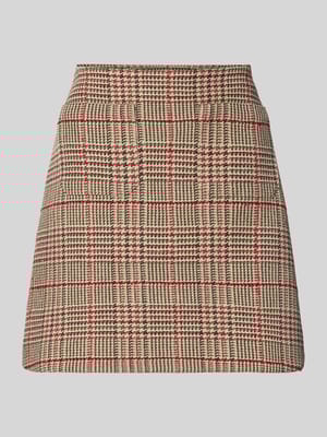 Licht uitlopende minirok met ruitmotief Shop The Look MANNEQUINE