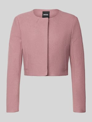 Boxy fit korte blazer van pure scheerwol, model 'JICENA' Shop The Look MANNEQUINE