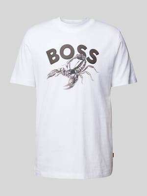 T-Shirt mit Label-Motiv-Print Modell 'Bossfish' Shop The Look MANNEQUINE