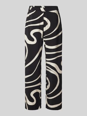 Wide leg stoffen broek met all-over print, model 'Ibine' Shop The Look MANNEQUINE