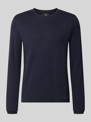 Bluzka z długim rękawem z okrągłym dekoltem model 'Baldi' Shop The Look MANNEQUINE