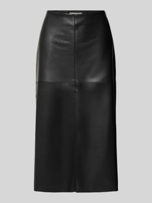 Ausgestellter Midi-Rock in Glattleder-Optik Shop The Look MANNEQUINE