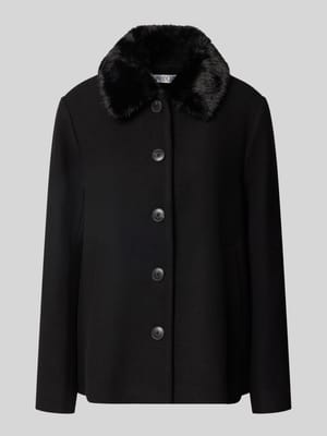 Regular Fit Jacke mit durchgängiger Knopfleiste Shop The Look MANNEQUINE