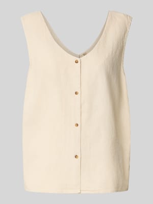 Relaxed Fit Weste aus Leinen-Viskose-Mix Modell "Ina" Shop The Look MANNEQUINE