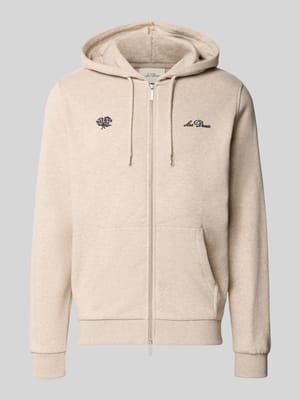 Regular Fit Sweatjacke aus reiner Baumwolle mit Logo-Stickerei Shop The Look MANNEQUINE
