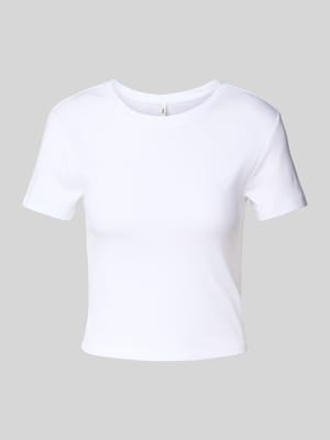 Slim Fit T-shirt aus reiner Baumwolle Modell 'ELINA' Shop The Look MANNEQUINE