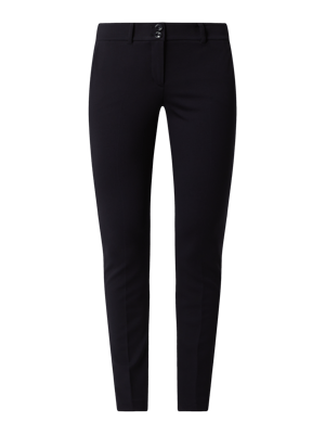 Stoffen broek met stretch en rechte pasvorm Shop The Look MANNEQUINE