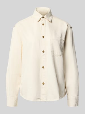 Regular Fit Jeanshemd aus Baumwoll-Lyocell-Mix Shop The Look MANNEQUINE