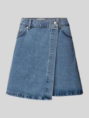 Spódnica jeansowa z wpuszczanymi kieszeniami model ‘Kendra’ Shop The Look MANNEQUINE