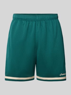 Shorts mit Label-Stitching und elastischem Bund Shop The Look MANNEQUINE