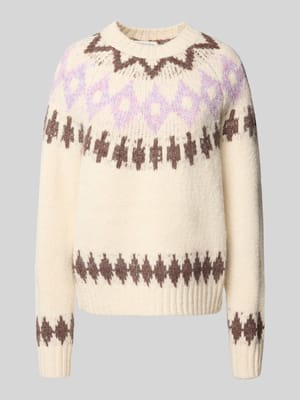 Strickpullover mit gerippten Abschlüssen Shop The Look MANNEQUINE