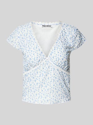 T-Shirt mit Spitzenbesatz Shop The Look MANNEQUINE