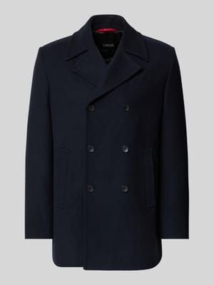 Regular Fit Mantel aus Woll-Mix mit Doppelknopfleiste Shop The Look MANNEQUINE