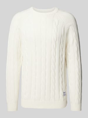 Gebreide pullover met kabelpatroon, model 'Camdem' Shop The Look MANNEQUINE