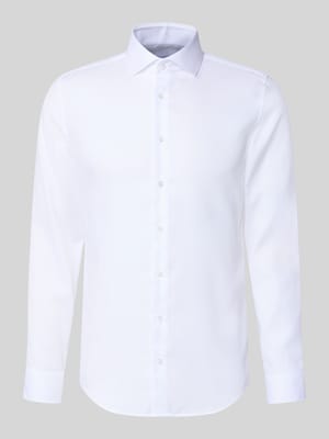 Koszula o kroju slim fit biznes z bawełny z kołnierzykiem typu kent Shop The Look MANNEQUINE