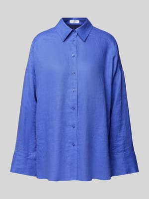 Relaxed Fit Leinenbluse mit Hemdblusenkragen Shop The Look MANNEQUINE