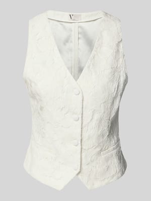 Regular Fit Weste mit Spitzenbesatz Shop The Look MANNEQUINE