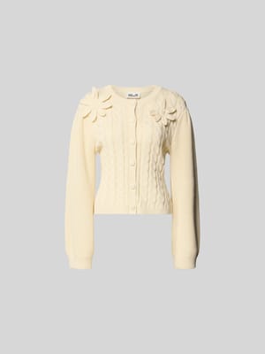 Strickjacke mit floralem Zierbesatz Shop The Look MANNEQUINE