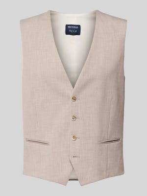 Slim Fit Weste mit Kleinstruktur Shop The Look MANNEQUINE