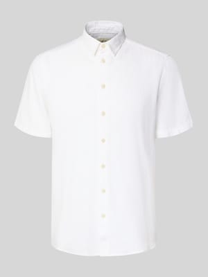 Slim Fit Leinenhemd mit Viskose-Anteil Modell 'Bobby' Shop The Look MANNEQUINE