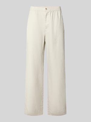 Leinenhose mit elastischem Bund und Eingrifftaschen Shop The Look MANNEQUINE