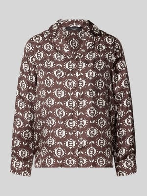 Bluzka jedwabna o kroju regular fit z kołnierzem z połami model ‘ONCIA’ Shop The Look MANNEQUINE