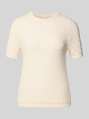 Strickshirt mit Lochstickerei Shop The Look MANNEQUINE