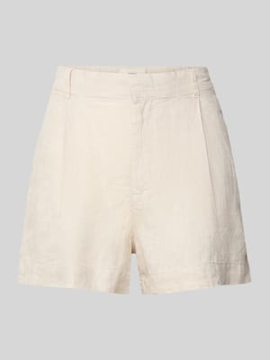 Regular Fit Leinenshorts mit Bundfalten Shop The Look MANNEQUINE