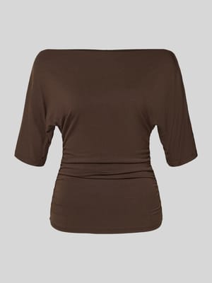 T-Shirt mit Carmen-Ausschnitt Modell 'JUNE' Shop The Look MANNEQUINE