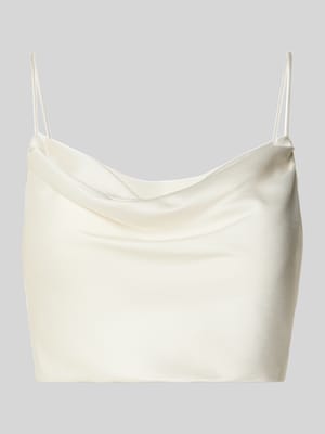 Cropped Trägertop mit Wasserfall-Ausschnitt Shop The Look MANNEQUINE